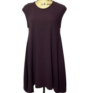 Bryn Walker Purple Eggplant Swing Shift Dress